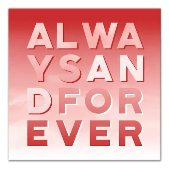 Always Forever Watercolor 12" x 12" Canvas Wall Art {1}