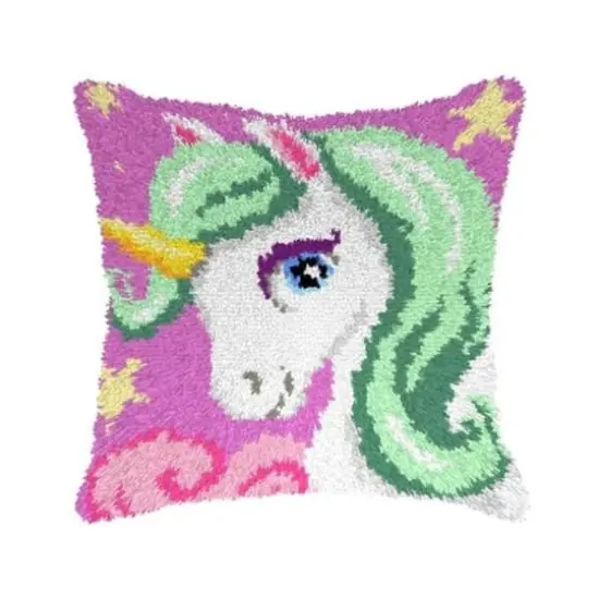 Orchidea Latch Hook Cushion Kit Unicorn {1}