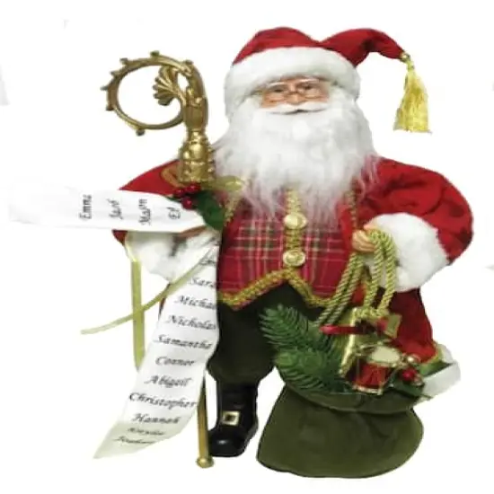 Santa's Workshop 15" Red Plaid Victorian Claus {1}