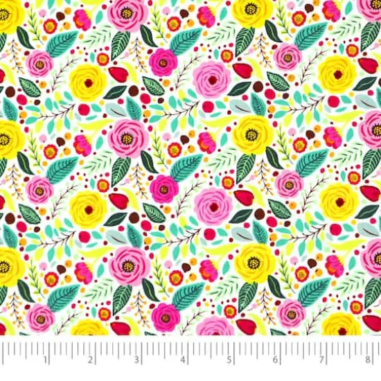 SINGER Modern Floral Cotton Fabric Bundle {6}