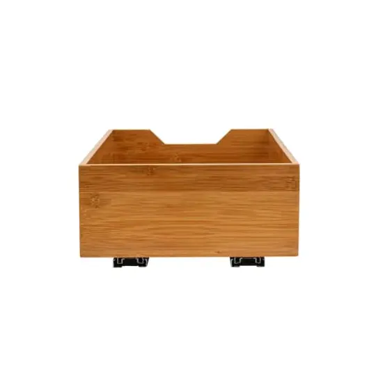 Household Essentials Glidez Bamboo & Steel Slide-Out Storage Organizer {9}