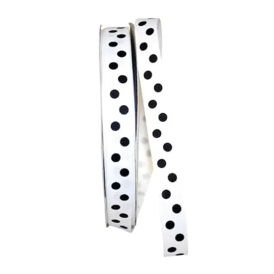 JAM Paper 5/8" x 50yd. Grosgrain Aspirin Dots Ribbon Assorted {1}