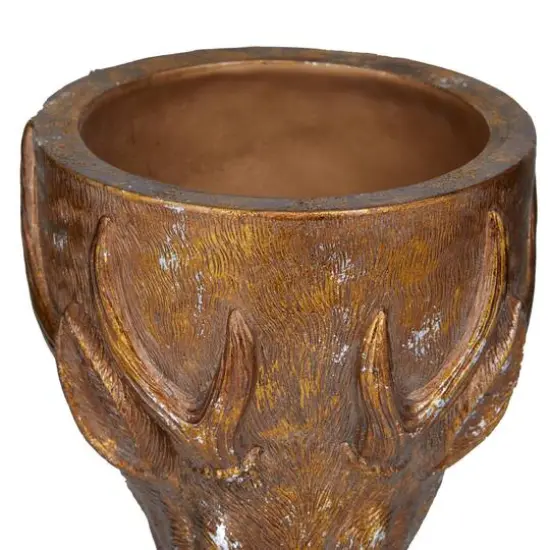 Bronze Polystone Traditional Planter, 14" x 10" x 10" {7}