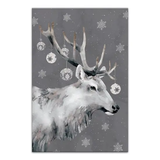 Christmas Reindeer Canvas Wall Art {1}