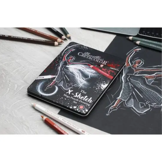 Cretacolor X-Sketch Mega Pencil Drawing 12-Piece Tin Box Set {9}