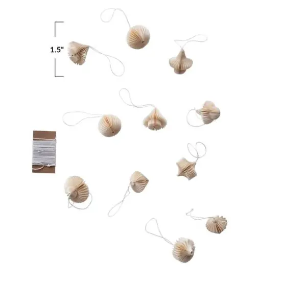 Hello Honey 1.5" Cream Decorative Paper Folding Honeycomb Ornaments, 12ct. {5}