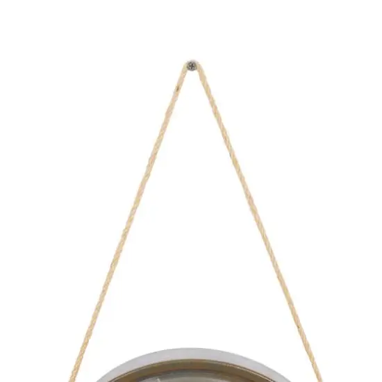 Set of 3 White Metal Vintage Wall Clock, 11" {6}