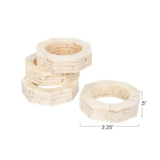Hello Honey&reg; Cream Octagon Napkin Rings, 4ct. {4}