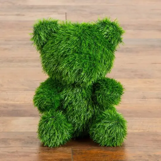 14in. UV Resistant Artificial Grass Garden Plush Topiary Bear (Indoor/Outdoor) {4}