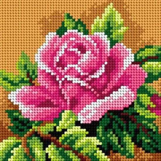 Orchidea Needlepoint Canvas For Halfstitch Without Yarn Rose - Printed Tapestry Canvas {1}