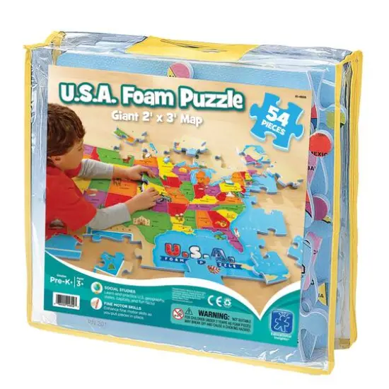 Educational Insights U.S.A. Foam Map Puzzle {1}