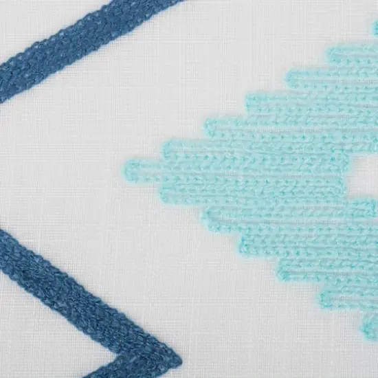 Off White Base Embroidered Chevron Table Runner {4}