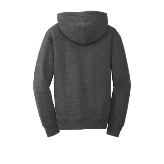 Port & Company&reg; Fan Favorite Youth Fleece Pullover Hooded Sweatshirt Dark Heather Grey {5}