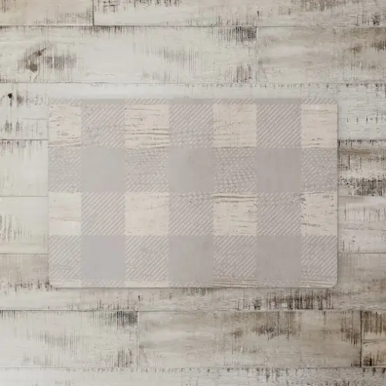 Gray Buffalo Check Floor Mat {3}