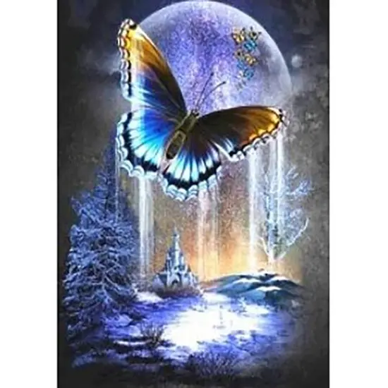Sparkly Selections Winter Butterfly Diamond Painting Kit, Square Diamonds {1}