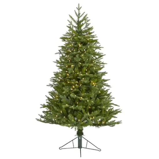 5ft. Pre-Lit Cambridge Fir Artificial Christmas Tree, Clear LED Lights {1}