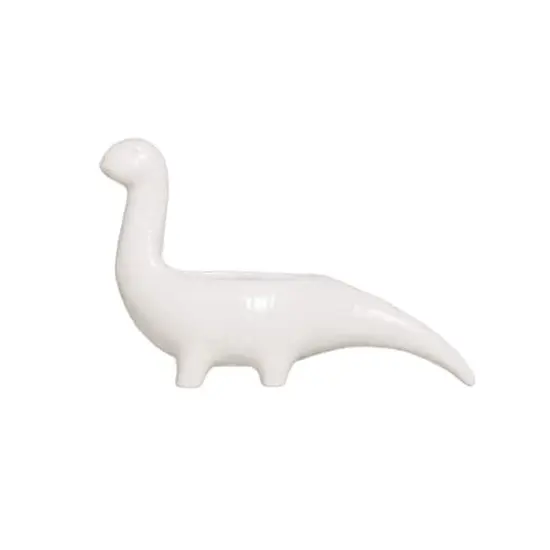 Hello Honey&reg; 10" White Dinosaur Shaped Stoneware Planter {1}