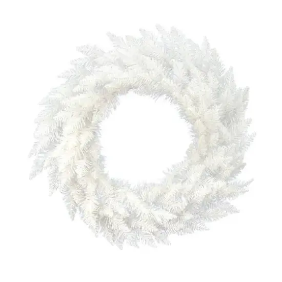 36" Sparkle White Spruce Wreath {1}