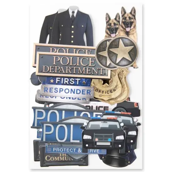 Police Die Cut Stickers by Recollections&trade; {5}