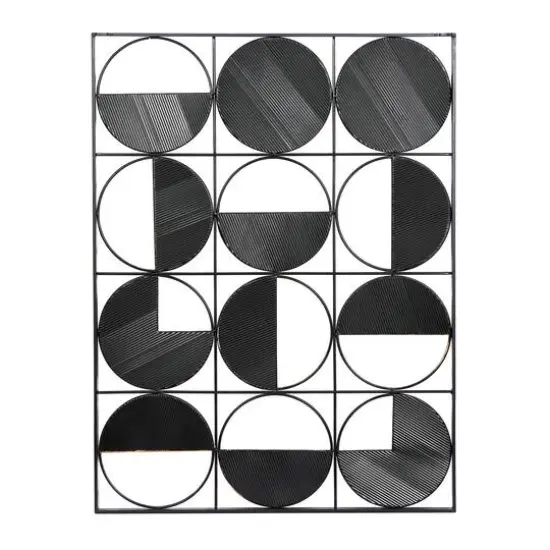 CosmoLiving by Cosmopolitan 40" Black, Silver & Gold Metal Contemporary Wall D&eacute;cor {3}