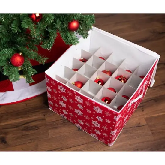 DII&reg; Snowflake Print Large Ornament Storage {8}