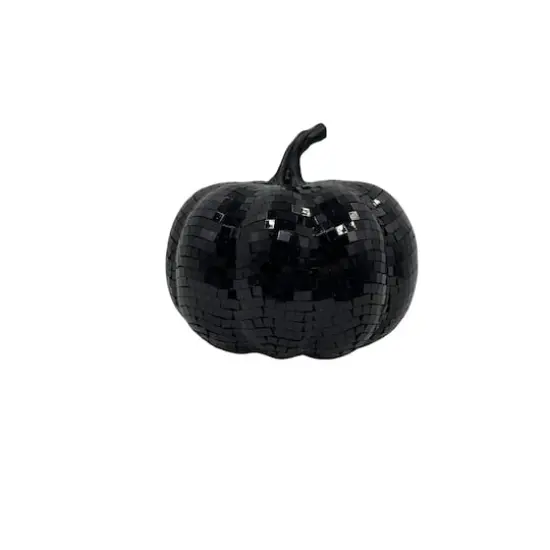 6" Disco Pumpkin Tabletop D&eacute;cor by Ashland&reg; Black {1}