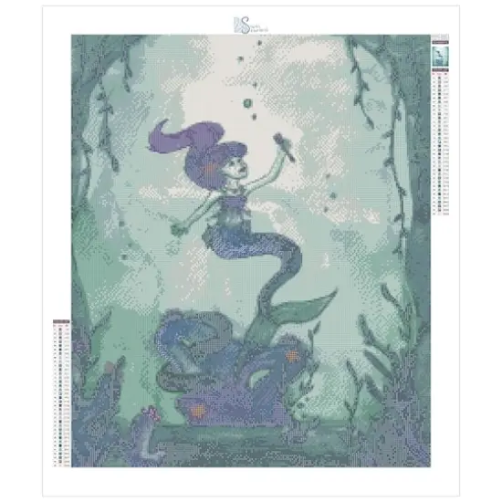 Sparkly Selections Mermaid - Local Utah Artist Rachel H. Diamond Painting Kit, Round Diamonds {3}