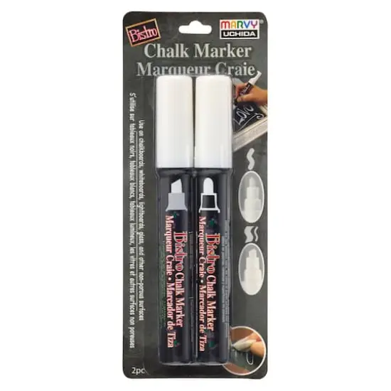 Marvy&reg; Uchida White Bistro Chalk Marker Set {4}