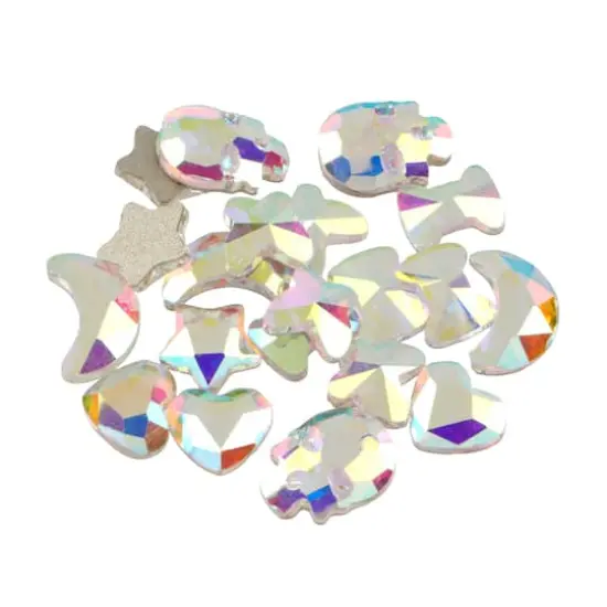 Mixed Shapes Glass Flatback Rhinestones by Bead Landing&trade; Clear AB {3}