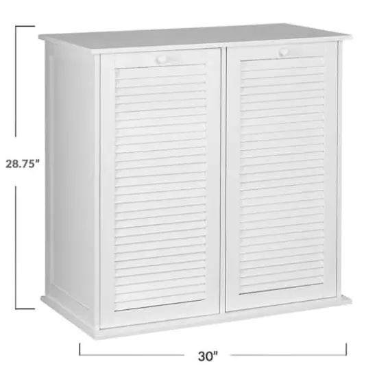 Household Essentials Tilt-out Cabinet Laundry Sorter with Shutter Front {4}