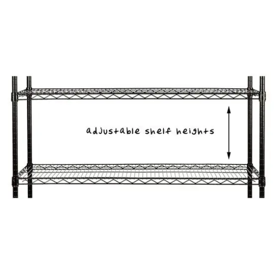 Honey Can Do Black Wire Shelf With Bottom Storage Basket {3}