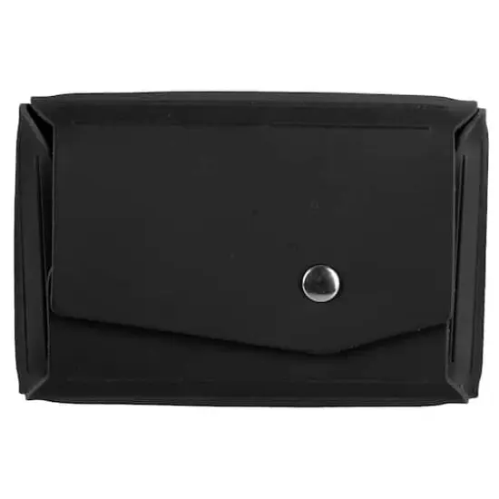  JAM Paper Italian Leather Business Card Holder Case with Angular FlapBlack {1}