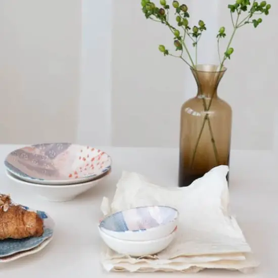 Hello Honey&reg; 7.75" Abstract Elegance Stoneware Bowl Set {3}