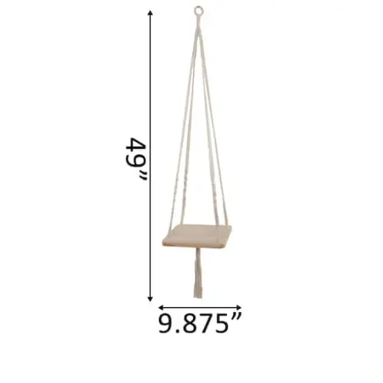 Flora Bunda 10" x 10" Macram&eacute; Hanging Shelf {3}