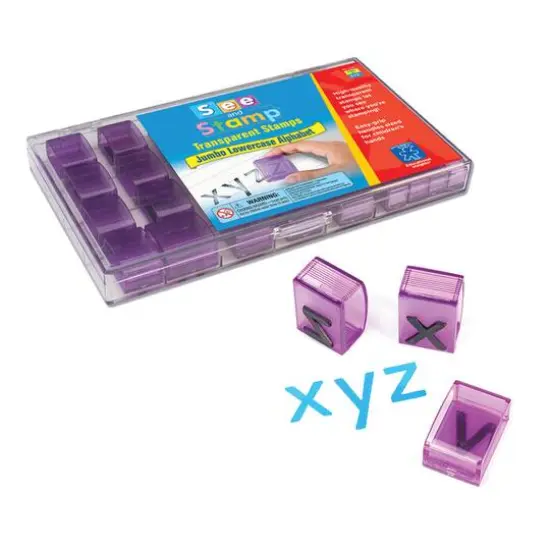 Educational Insights&reg; See and Stamp&trade; Transparent Jumbo Lowercase Alphabet Stamps {3}