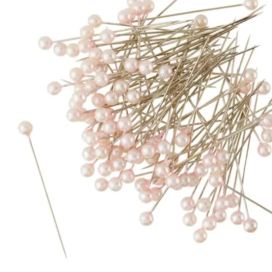 Loops & Threads&trade; Long Pearlized Pins Pink {1}