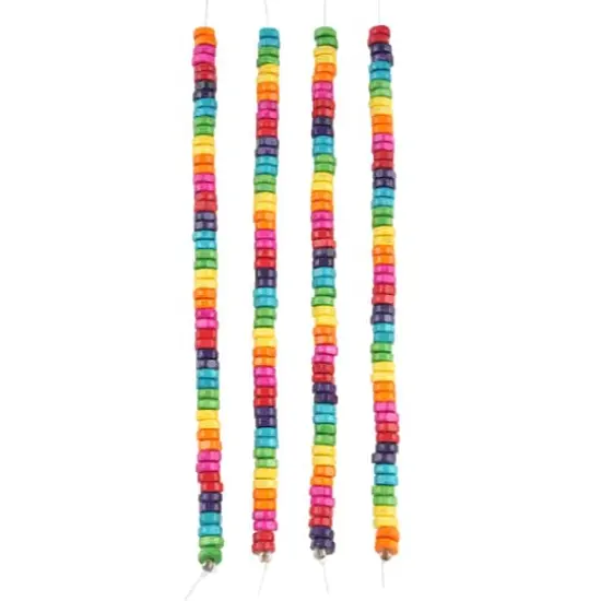 Multicolored Wood Heishi Beads by Bead Landing&trade; {4}