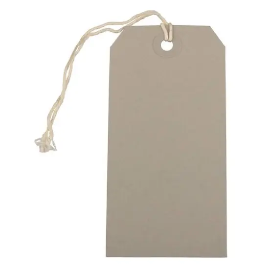 JAM Paper Medium Gift Tags with String Gray {1}