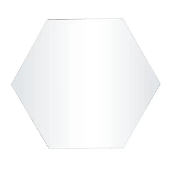 White Contemporary Wall Mirror, 40" x 2" x 35" {1}