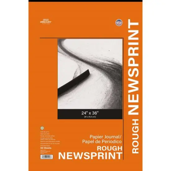 Pro Art&reg; Rough Newsprint Paper Pad, 50 Sheets {2}