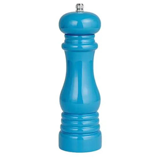 Hello Honey&reg; 8" Rubberwood Elegance Pepper Mill Blue {6}