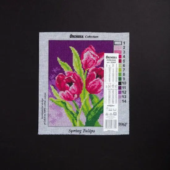 Orchidea Needlepoint Canvas For Halfstitch Without Yarn Tulip - Printed Tapestry Canvas {3}
