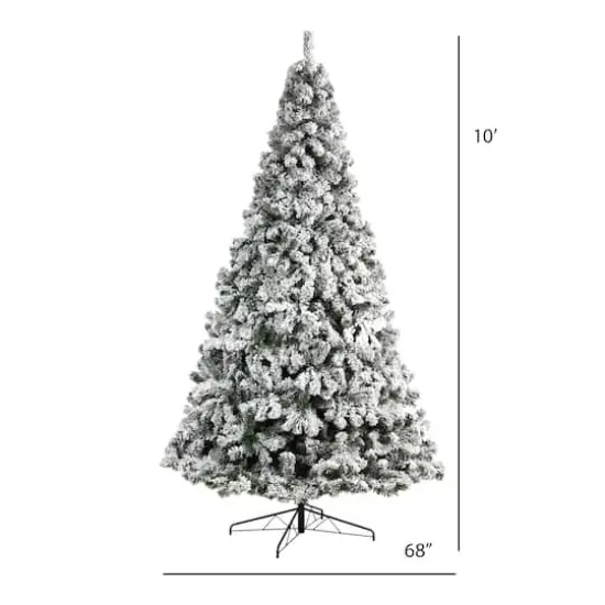 10ft. Unlit Flocked West Virginia Fir Artificial Christmas Tree {3}