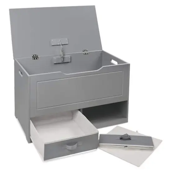 Badger Basket Gray Up & Down Toy & Storage Bench {5}