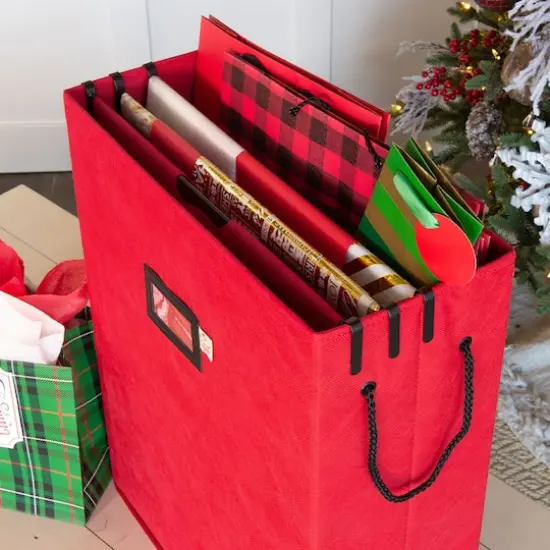 Santa's Bag Gift Bag Organizer & Tissue Paper Storage Box {12}