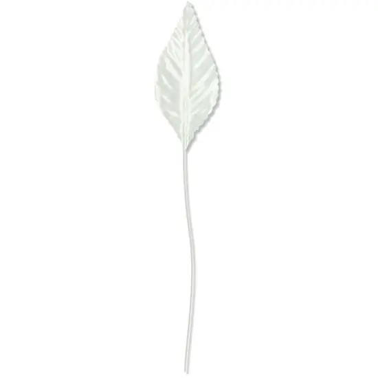 JAM Paper 3" White Corsage Leaf Stems, 100ct. {1}