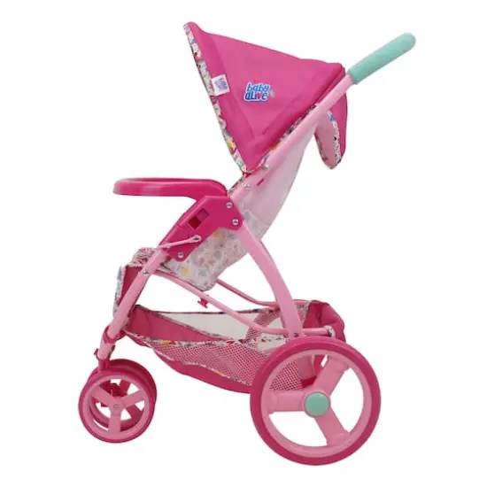 509 Crew Baby Alive Pink and Rainbow Doll Jogging Stroller {3}