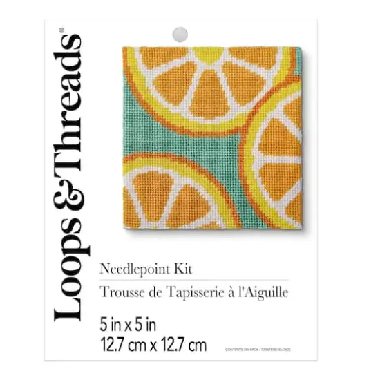 5" x 5" Citrus Needlepoint Kit by Loops & Threads&reg; {3}
