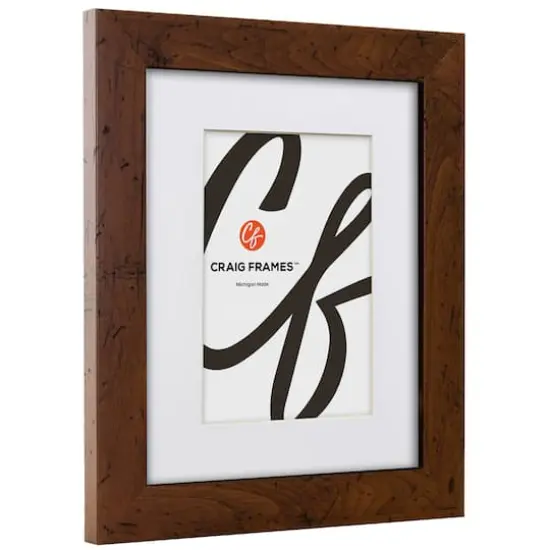 Craig Frames Bauhaus 125 Dark Walnut Picture Frame with Mat {3}