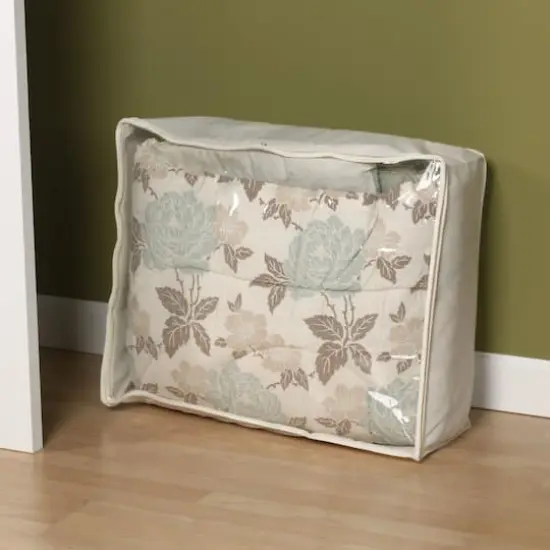 Household Essentials Canvas Blanket Storage Bag {4}